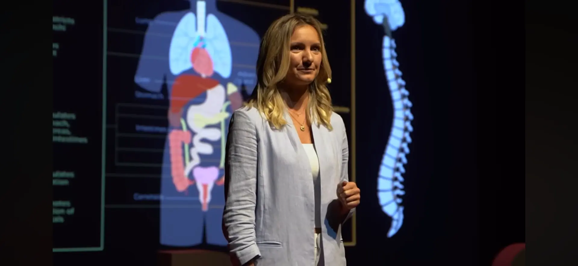 Izabella speaking about breath and the nervous system